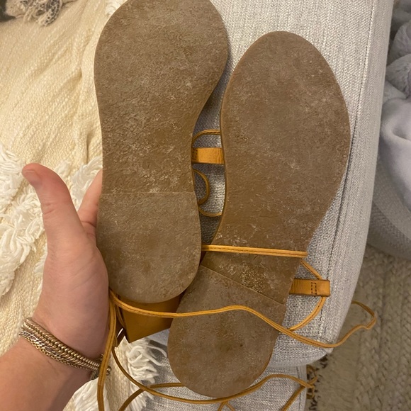 Madewell gladiator tie up sandals sz 7 - Picture 2 of 2